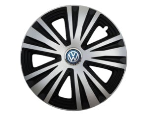 Set 4 capace roti Glory Gri-Negru R16, Compatibil Cu Volkswagen