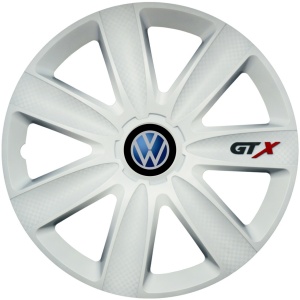 Set 4 Capace Roti GTX Alb R15, Compatibil Cu Volkswagen - Img 1