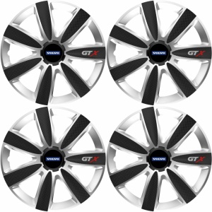 Set 4 Capace Roti GTX Carbon Gri-Negru R16, Compatibil Cu Volvo - Img 2