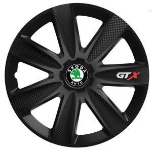 Set 4 Capace Roti GTX Negru Carbon Skoda, R17 - Img 3