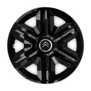 Set 4 capace roti Hubcaps fast black R15 Compatibil Cu Citroen - Img 3