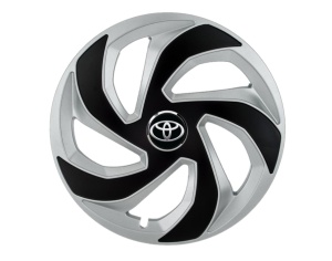 Set 4 capace roti Lama dual crom R16 pentru gama auto Toyota - Img 1