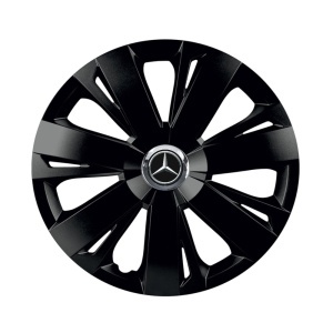 Set 4 capace roti Negre Cu Inel Cromat Energy R15 Compatibil Cu Mercedes-Benz - Img 3