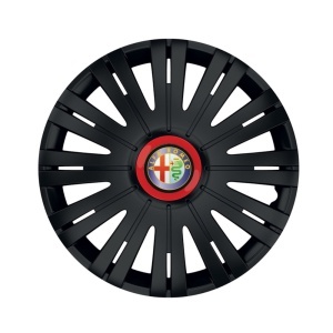 Set 4 capace roti Negre Cu Inel Rosu Active R14 Compatibil Cu Alfa Romeo - Img 3