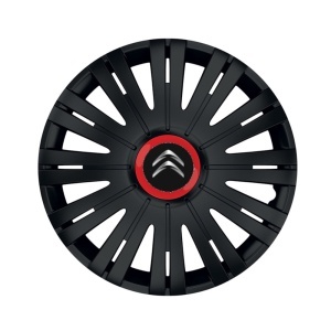 Set 4 capace roti Negre Cu Inel Rosu Active R14 Compatibil Cu Citroen - Img 3