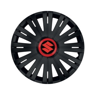 Set 4 capace roti Negre Cu Inel Rosu Active R14 Compatibil Cu Suzuki - Img 3