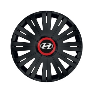 Set 4 capace roti Negre Cu Inel Rosu Active R15 Compatibil Cu Hyundai - Img 3