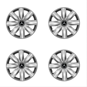 Set 4 capace roti potrivite jantelor de 14 inchi (R14) compatibile Mercedes, Model - 221 - Img 2