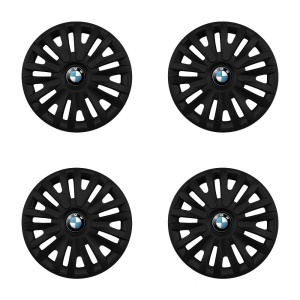 Set 4 capace roti potrivite jantelor de 15 inch (R15) compatibile BMW, Model - 313 Black - Img 2