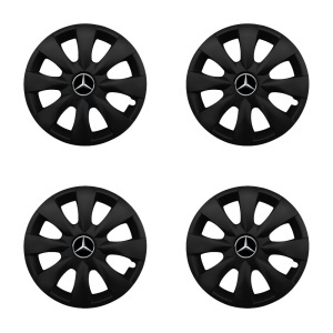 Set 4 capace roti potrivite jantelor de 15 inchi (R15) compatibile MERCEDES, Model - 316 Black Edition - Img 2