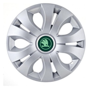 Set 4 Capace Roti potrivite jantelor de 16 inch, Compatibil Cu Skoda Nou Verde, model Top Gri - Img 2