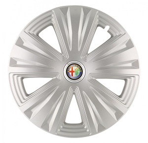 Set 4 Capace Roti, potrivite jantelor de R14, pentru Alfa Romeo, model glory Gri - Img 1