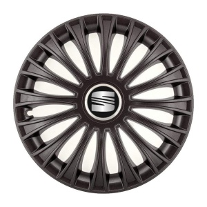 Set 4 Capace Roti, potrivite jantelor de R14, pentru Seat, model dino Negru - Img 3