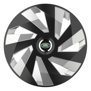 Set 4 Capace Roti, potrivite jantelor de R16, pentru Land Rover, model vector black and silver - Img 3