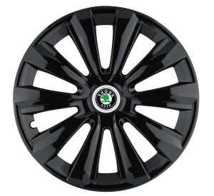 Set 4 Capace Roti, potrivite jantelor de R16, pentru Skoda, model Delta Negru