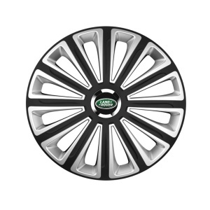 Set 4 capace roti R16 Compatibil Cu Land Rover Trend Silver-Black - Img 3
