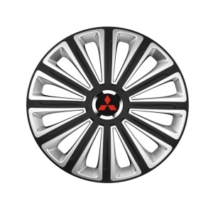Set 4 capace roti R16 Compatibil Cu Mitsubishi Trend Silver-Black - Img 3