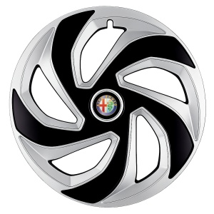 Set 4 capace roti Rex Gri-Negru R16 Compatibil Cu Alfa Romeo