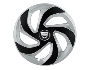Set 4 capace roti Rex Gri-Negru R16 pentru gama auto Dacia - Img 1
