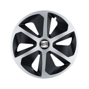 Set 4 capace roti Roco Gri-Negru R13 pentru gama auto Seat - Img 3