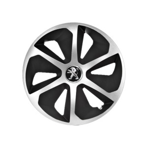 Set 4 capace roti Roco Gri-Negru R15 Compatibil Cu Peugeot - Img 3