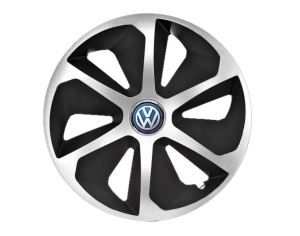 Set 4 capace roti Roco Gri-Negru R15 pentru gama auto VW - Img 1