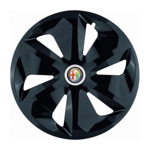 Set 4 Capace Roti Roco Negru R14, pentru Alfa Romeo, model roco negru - Img 3