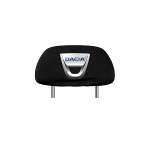 Set 5 huse tetiere negre, pentru gama auto DACIA - Img 2