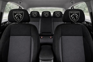 Set 5 huse tetiere negre, pentru gama auto PEUGEOT NOU - Img 3