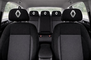 Set 5 huse tetiere negre, pentru gama auto RENAULT - Img 2