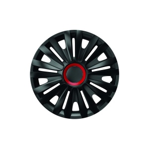 SET CAPACE ROTI 15` NEGRE CU INEL ROSU ROYAL - Img 2