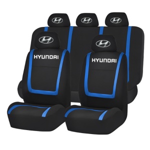 Set Huse Scaune Universale Compatibile cu Hyundai – Negru/Albastru