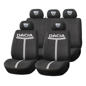 Set Huse Scaune Universale HLX1 Compatibile cu Dacia – Negru/Gri
