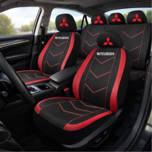 Set Huse Scaune Universale HLX6 Compatibile cu Mitsubishi – Negru/Rosu - Img 2