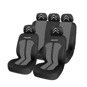 Set Huse Scaune Universale Premium Carguard Personalizate cu Citroen – Negru/Gri