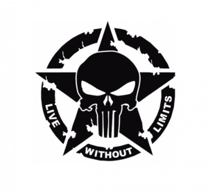 Sticker Army Craniu 15 cm, Creative Rey®