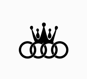 Sticker Audi Crown 15x11 cm, Creative Rey®