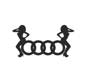 Sticker Audi Girls 15x7 cm, Creative Rey®