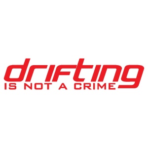 Sticker auto ''Drifting is not a crime'', rosu