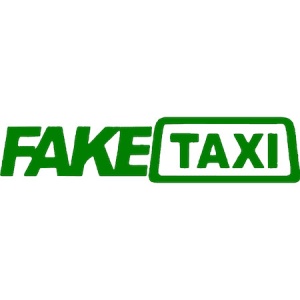 Sticker auto "Fake taxi'', 25x5cm, Verde