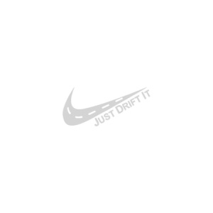 Sticker auto "Just drift It" 19x10 cm, alb