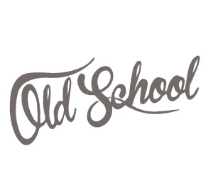 Sticker auto "Old School" 20x8 cm, gri