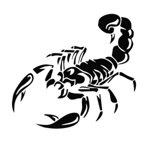 Sticker auto "Scorpion" 30x30 cm, negru