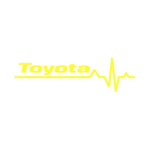 Sticker auto ''Toyota life'', 20x7 cm, galben