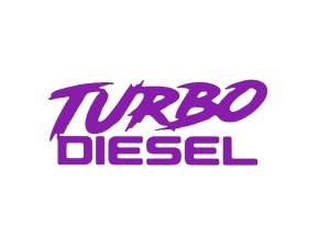 Sticker auto "TURBO DIESEL" 20x8 cm, mov