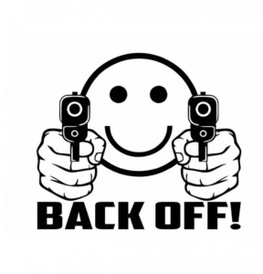 Sticker Back Off 15cm, Creative Rey®