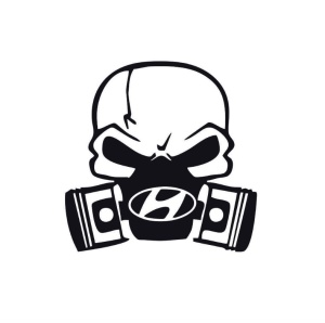 Sticker Craniu Hyundai 12x12 cm, Creative Rey®
