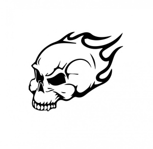 Sticker Craniu Schelet 15 cm, Creative Rey®