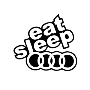 Sticker EAT SLEEP AUDI 15cm, Creative Rey®