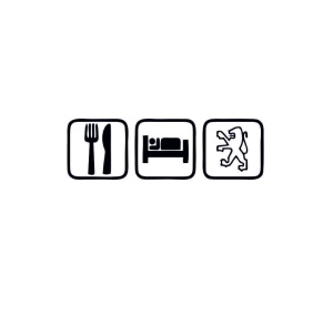 Sticker EAT SLEEP PEUGEOT 18x5.8 cm, Creative Rey®
